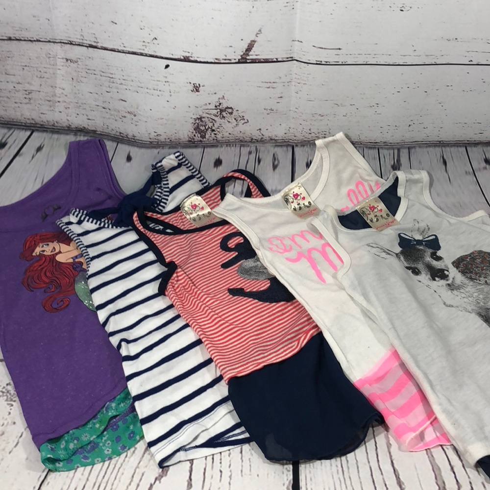 Set of 5 girls tank tops